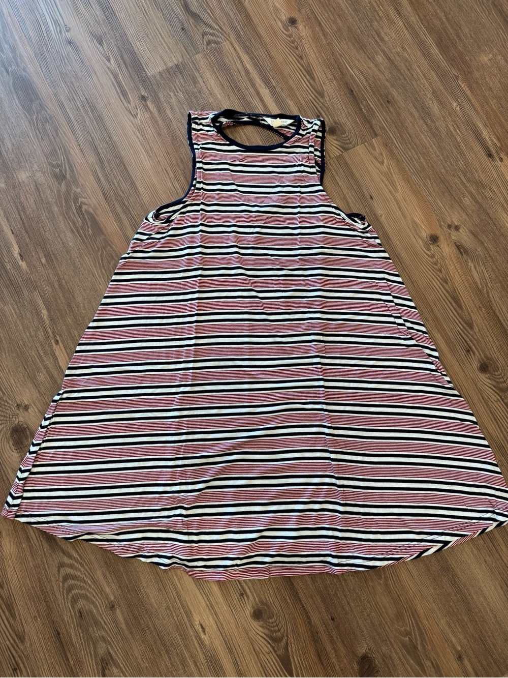 American Eagle Outfitters Striped Swing Dress Red/White/Navy Size S